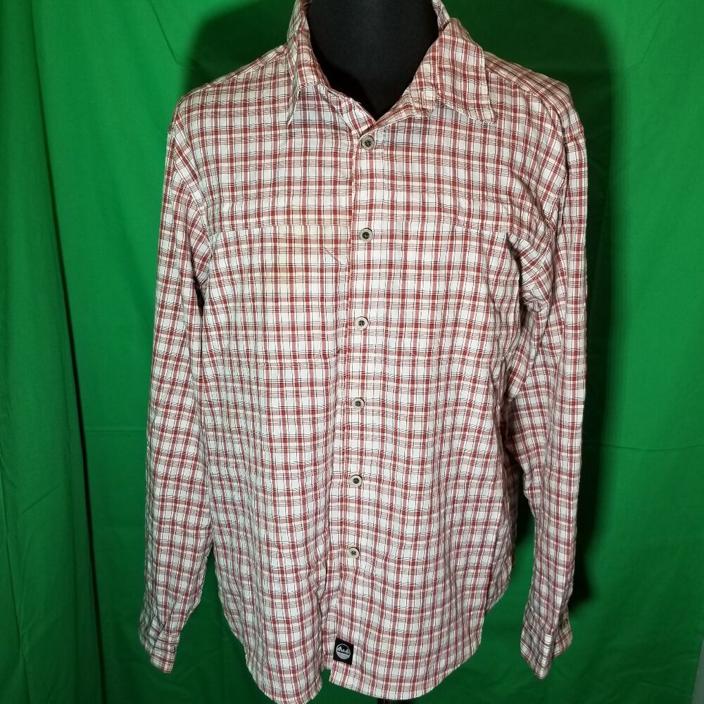 Wrangler‎ Outdoor Series Long Sleeve Red Plaid Button Up Mens XL Cowboy Western